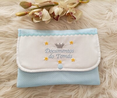 Porta documentos coroa e estrelas Porta documentos coroa e estrelas