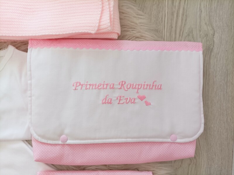 Saco primeira roupinha corações Saco primeira roupinha corações