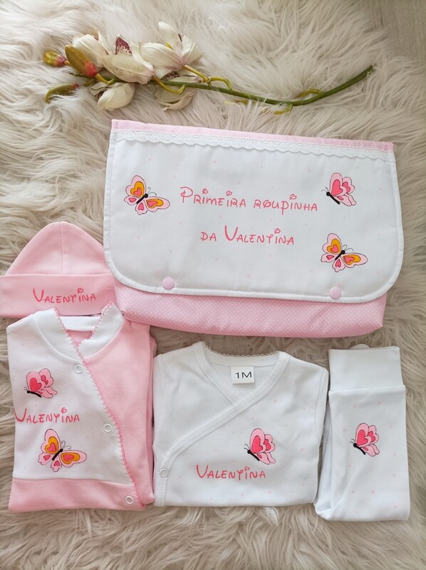 Conjunto primeira roupinha borboletas