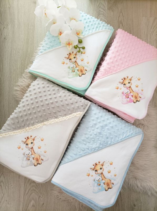 Mantinha girafinha com urso