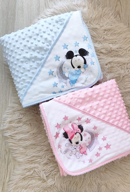 Mantinha  Mickey/ Minnie na nuvem  (Outono /Inverno)