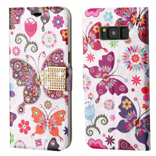 Galaxy S8 Wallet Case - Butterflies