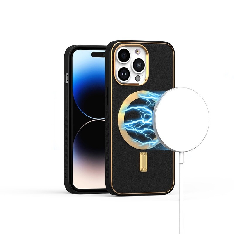 iPhone 15 Pro 6.1&quot; - MAGSAFE Case Black/Gold