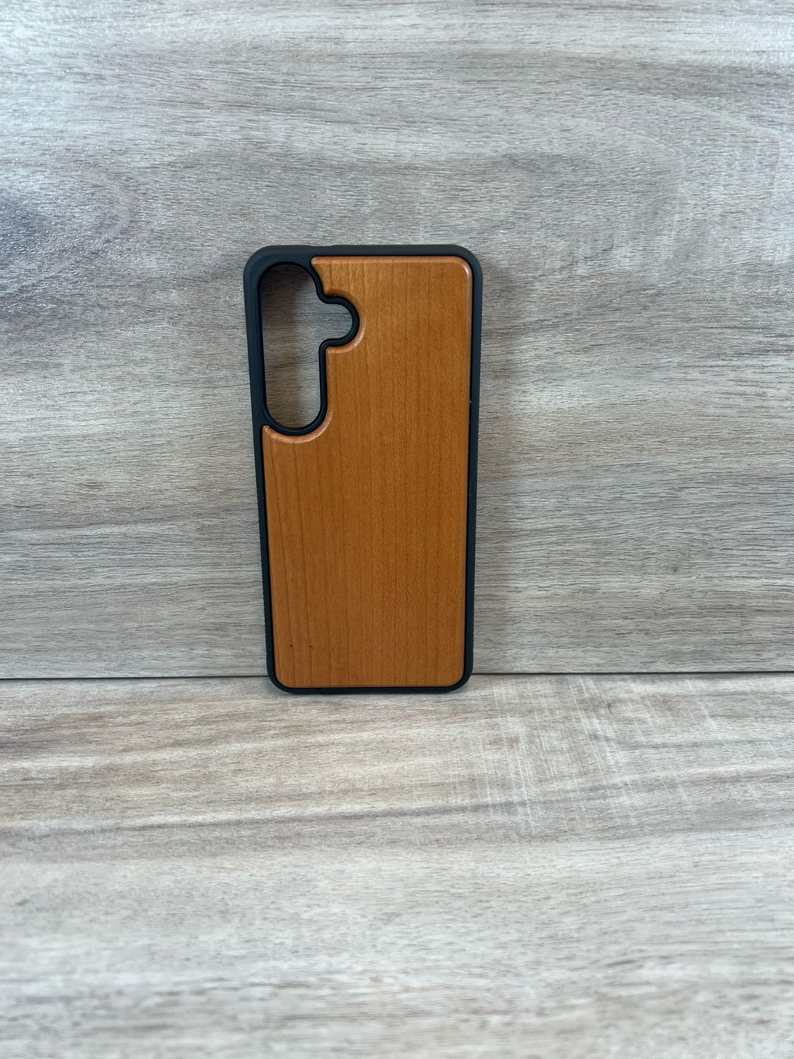 Galaxy S24/S25 Cherry Wood Case OPEN CAMERA