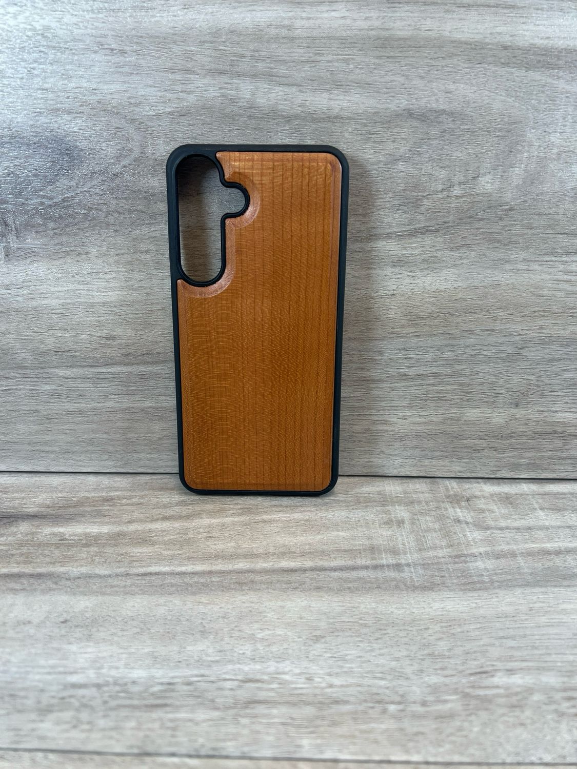 Galaxy S24 Plus/S25 Plus Cherry Wood Case OPEN CAMERA