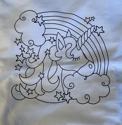 Youth Unicorn Coloring Shirt
