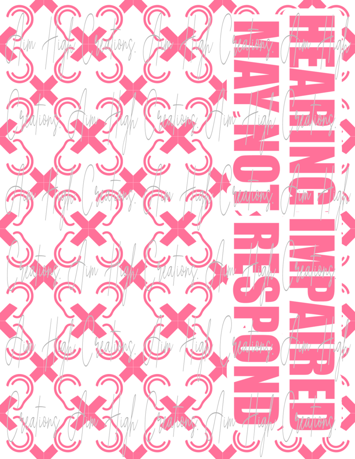 Pink Hearing Impaired Cover Design