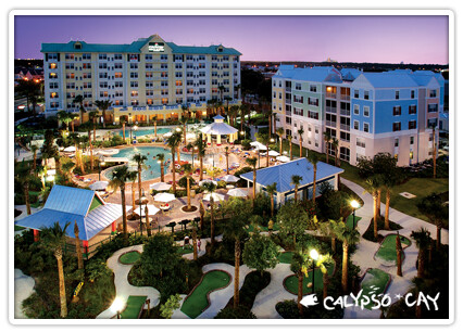 Orlando 4 Days 3 nights Calypso Cay Resort 1 or 2 bedroom condo.
