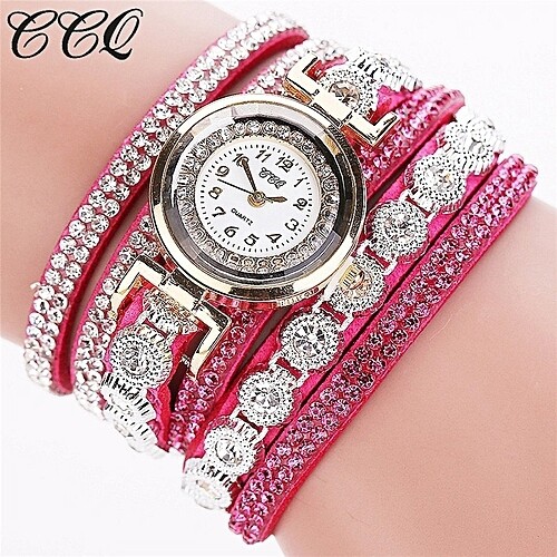Fashion Fashion Womens Diamond Wrist Bracelet Chain Bracelet Quartz Wrist Watch