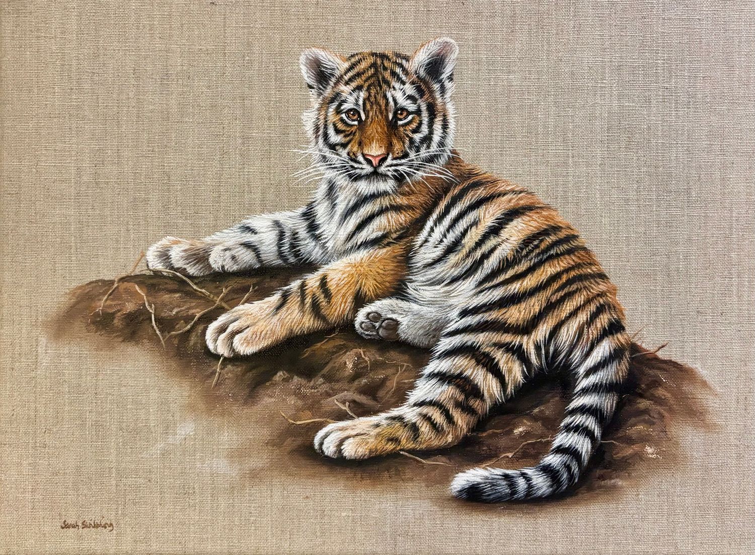 Tiger Cub Original oil painting