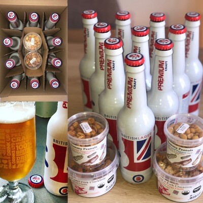British Lager & Proper by SCT special (Winchester, Ascot and surrounding areas only) 10 x British Lager, PLUS 2 x tubs of Pork Scratchings and 2 x tubs Yummy peanuts. Includes FREE DELIVERY. British Lager & Proper by SCT special (Winchester, Ascot and surrounding areas only) 10 x British Lager, PLUS 2 x tubs of Pork Scratchings and 2 x tubs Yummy peanuts. Includes FREE DELIVERY.
