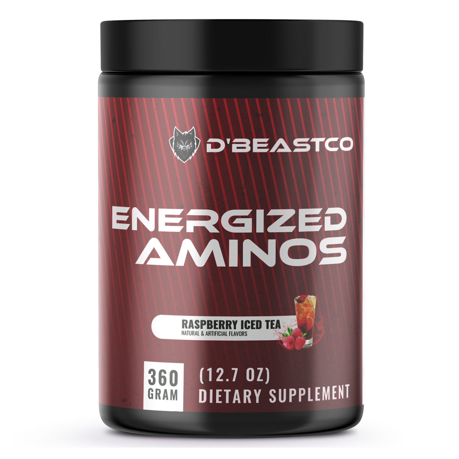 dBeastco Energized Aminos - Raspberry Iced Tea