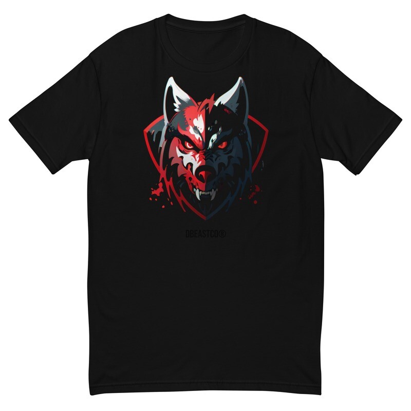 dBeastco Graphic Art Blood Wolf Logo Tee