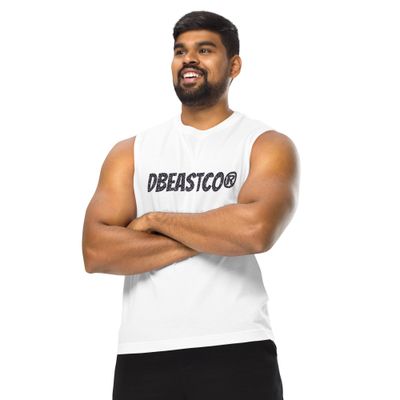 dBeastco White / Black Muscle Shirt