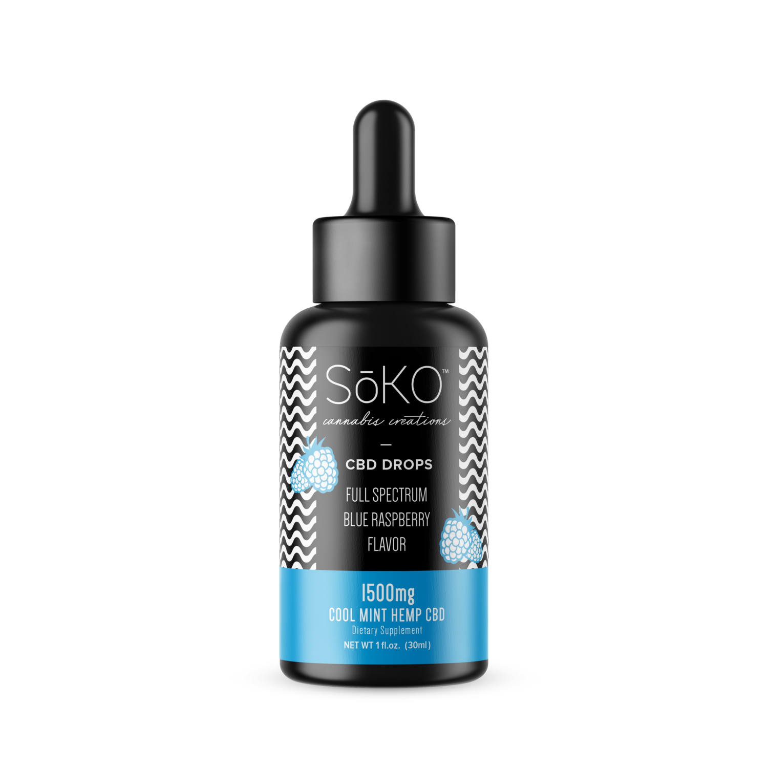 Soko Hemp CBD 1500 mg Blue Raspberry Tincture