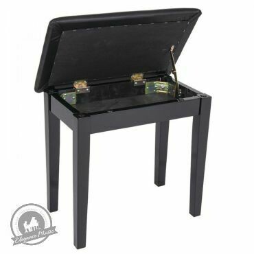Kinsman Piano Bench with Storage ~ Satin Black