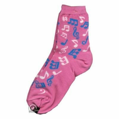 Socks - Notes and Treble Clefs (Pink)