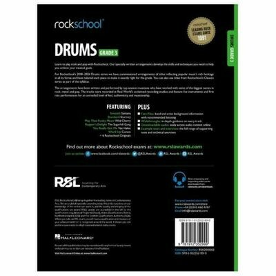 Rockschool Drums Grade 3 2018+ (Book/Audio)