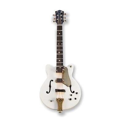 3D Electric Guitar White and Gold Magnet