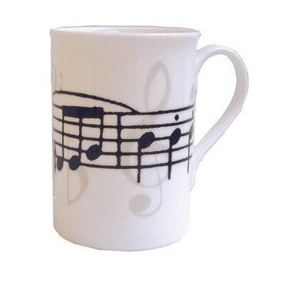 Music Notes White and Grey