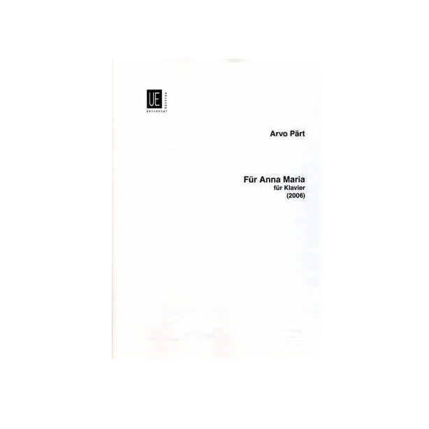 For Anna Maria - Arvo Part (Piano)