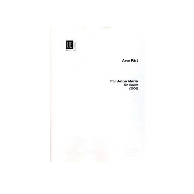 For Anna Maria - Arvo Part (Piano)