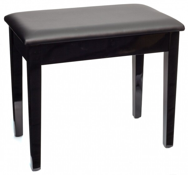 Montford Piano Stool with Storage - Gloss Black Finish