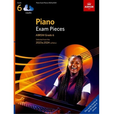 ABRSM Piano Exam Pieces 2023 and 2024 - Grade 6 (Book with Online Audio)