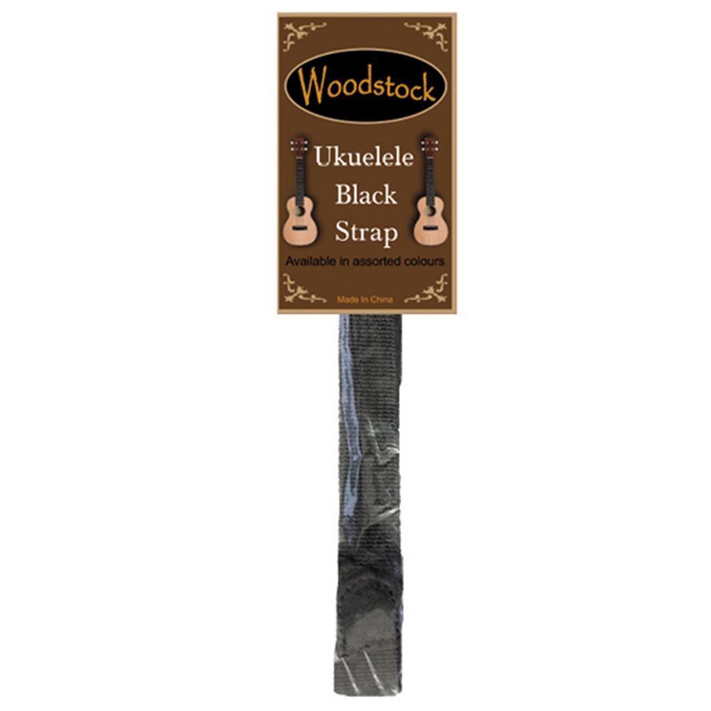 Woodstock Ukulele Strap Black