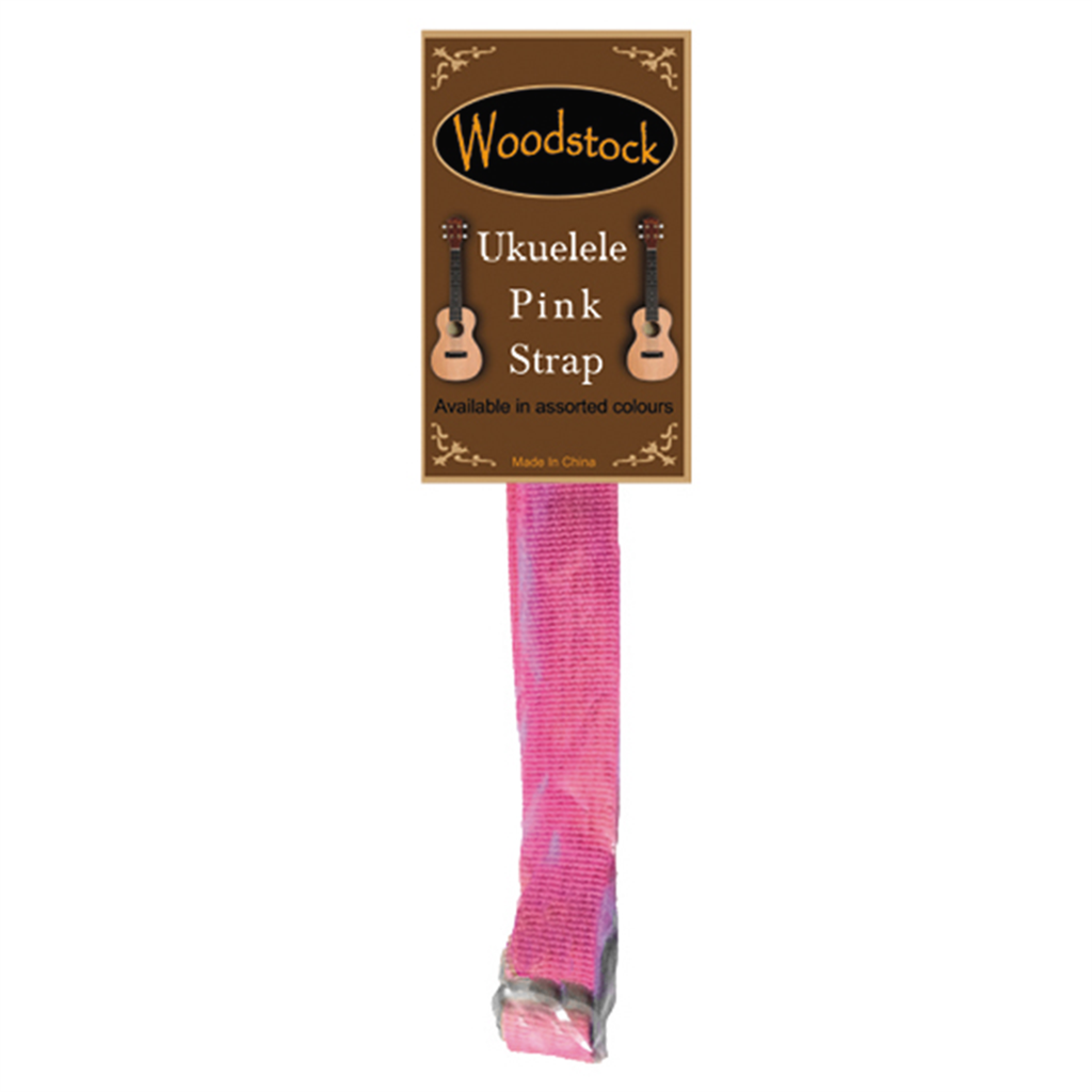 Woodstock Ukulele Strap Pink