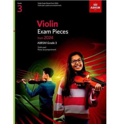 ABRSM Violin Exam Pieces 2024+ with Score and Part Grade 3