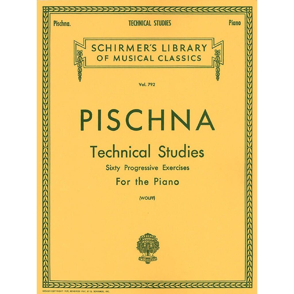 Pischna - Technical Studies, Sixty Progressive Exercises for the Piano (Vol. 792) - Wolff