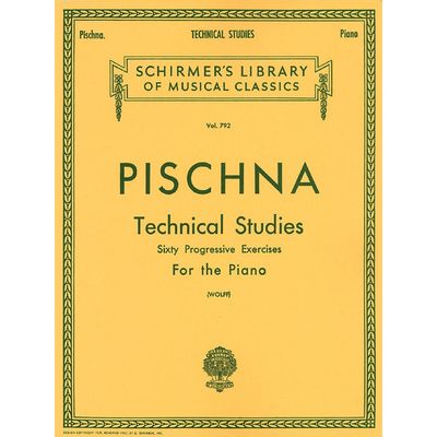 Pischna - Technical Studies, Sixty Progressive Exercises for the Piano (Vol. 792) - Wolff
