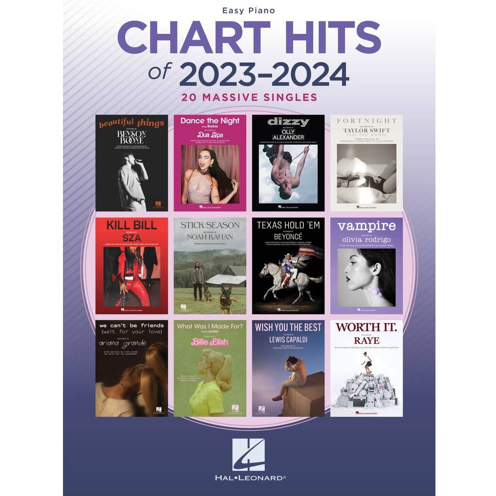 Chart Hits Of 2023-2024 (Easy Piano)