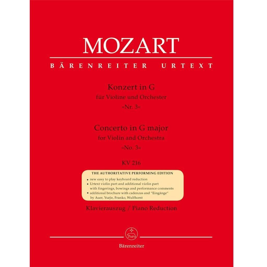 Mozart - Bärenreiter Urtext (Konzert in G für Violine und Orchester Nr. 3)