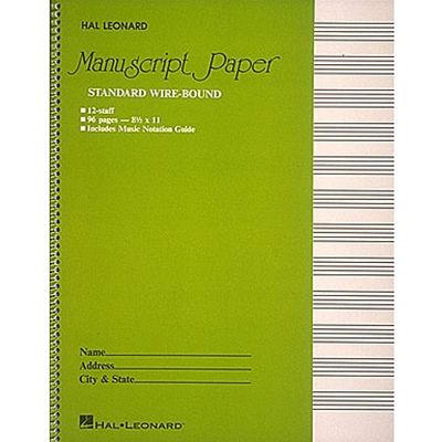 Standard Wire-Bound Manuscript Paper
