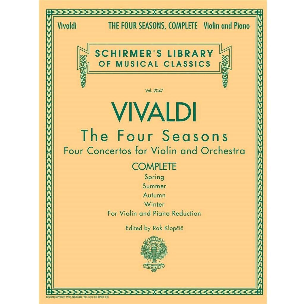 Vivaldi the Four Seasons, Four Concertos for Violin and Orchestra, Vol. 2047