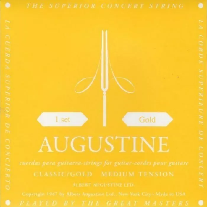 Augustine Classic Guitar Strings Set - Gold, Medium Tension