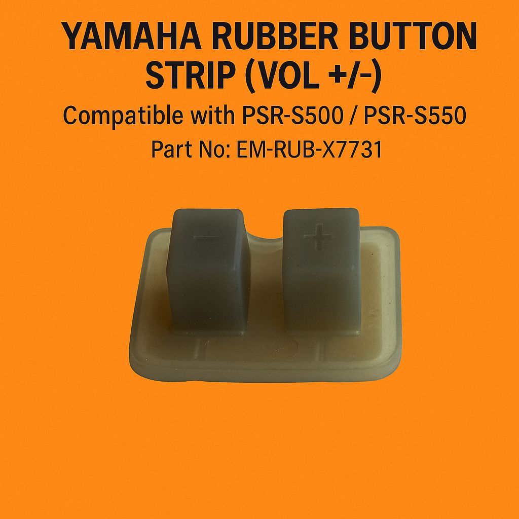 Yamaha PSR-S500 / PSR-S550 Rubber Button Strip – 2 Keys (+/– Data Entry)