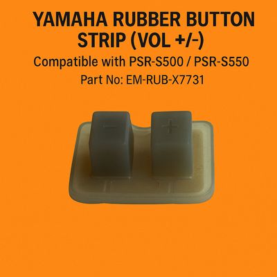 Yamaha PSR-S500 / PSR-S550 Rubber Button Strip – 2 Keys (+/– Data Entry)