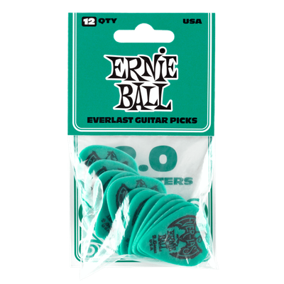 Ernie Ball Everlast Guitar Picks 2.0mm - 12 Pack