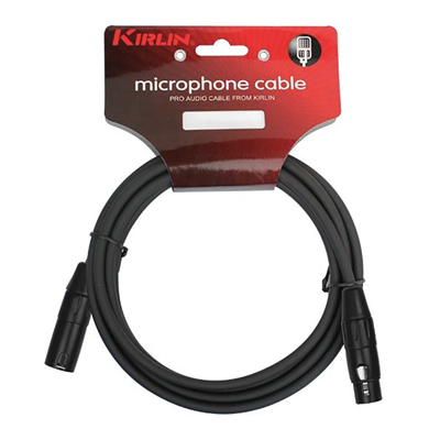 Kirlin Deluxe Microphone Cable XLR(M) to XLR(F) 6FT