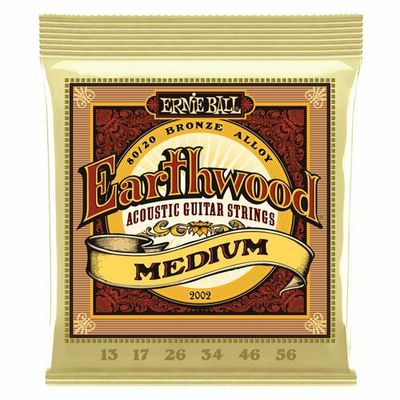 Ernie Ball - Earthwood - Medium 80/20 Bronze Alloy Acoustic Strings (Set)