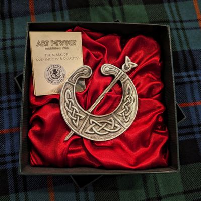 Hunterston Plaid Brooch Antique Finish