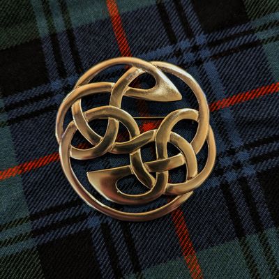 Lindisfarne Plaid Brooch