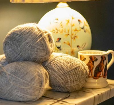 Burnfoot Wool - Naturally Blended 4ply Grey 50g