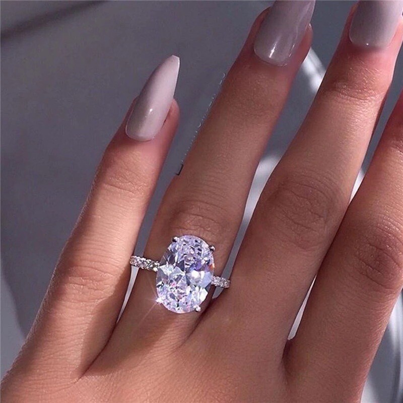 Crystal White Zircon Stone Ring