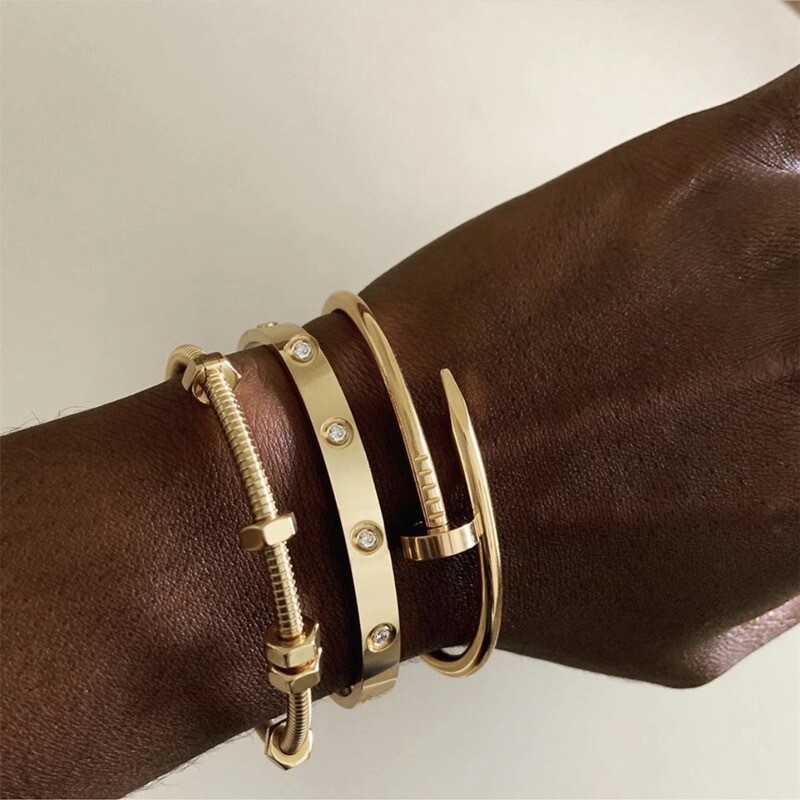 Crystal Cuff Bracelet Set
