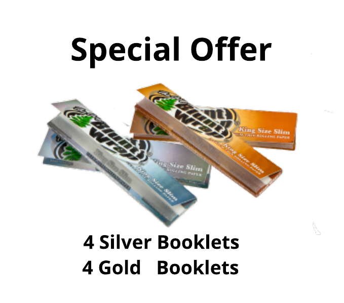 Blunt Wrap Gold &amp; Silver 8 Booklet Bundle