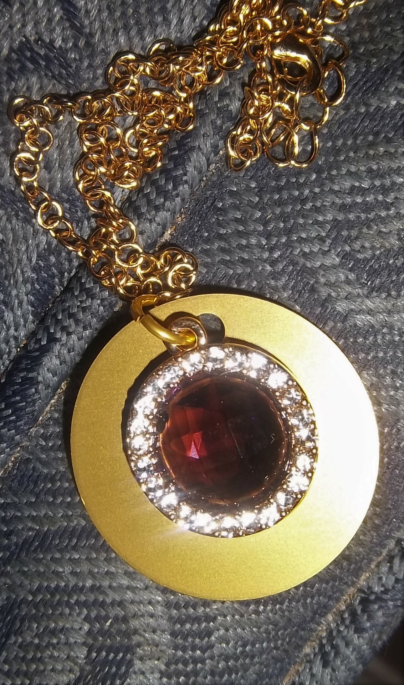 Purple Crystal & Rhinestones Necklace 00019